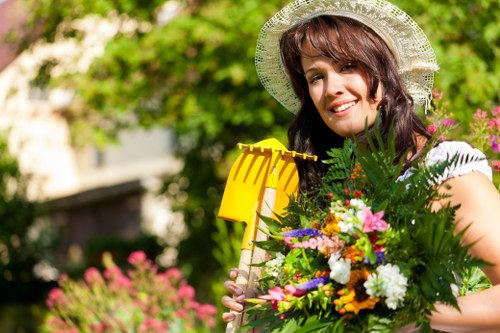Seasonal lawn maintenance in Kingsbury on a well-kept suburban property